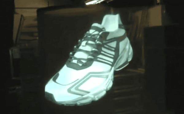 鞋業展覽互動投影反射透明屏mp4